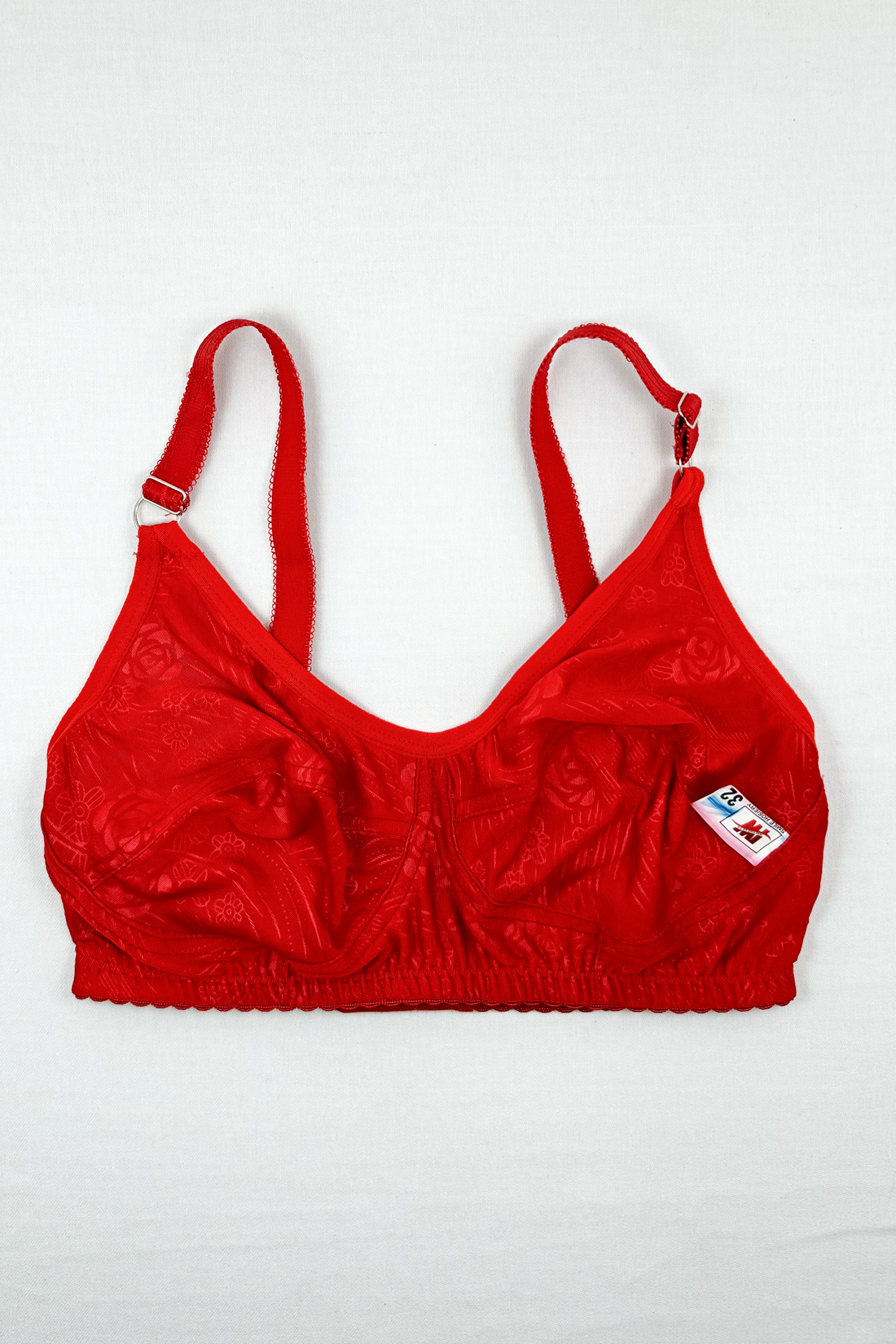 Blendivo Red Floral Lycra Bra