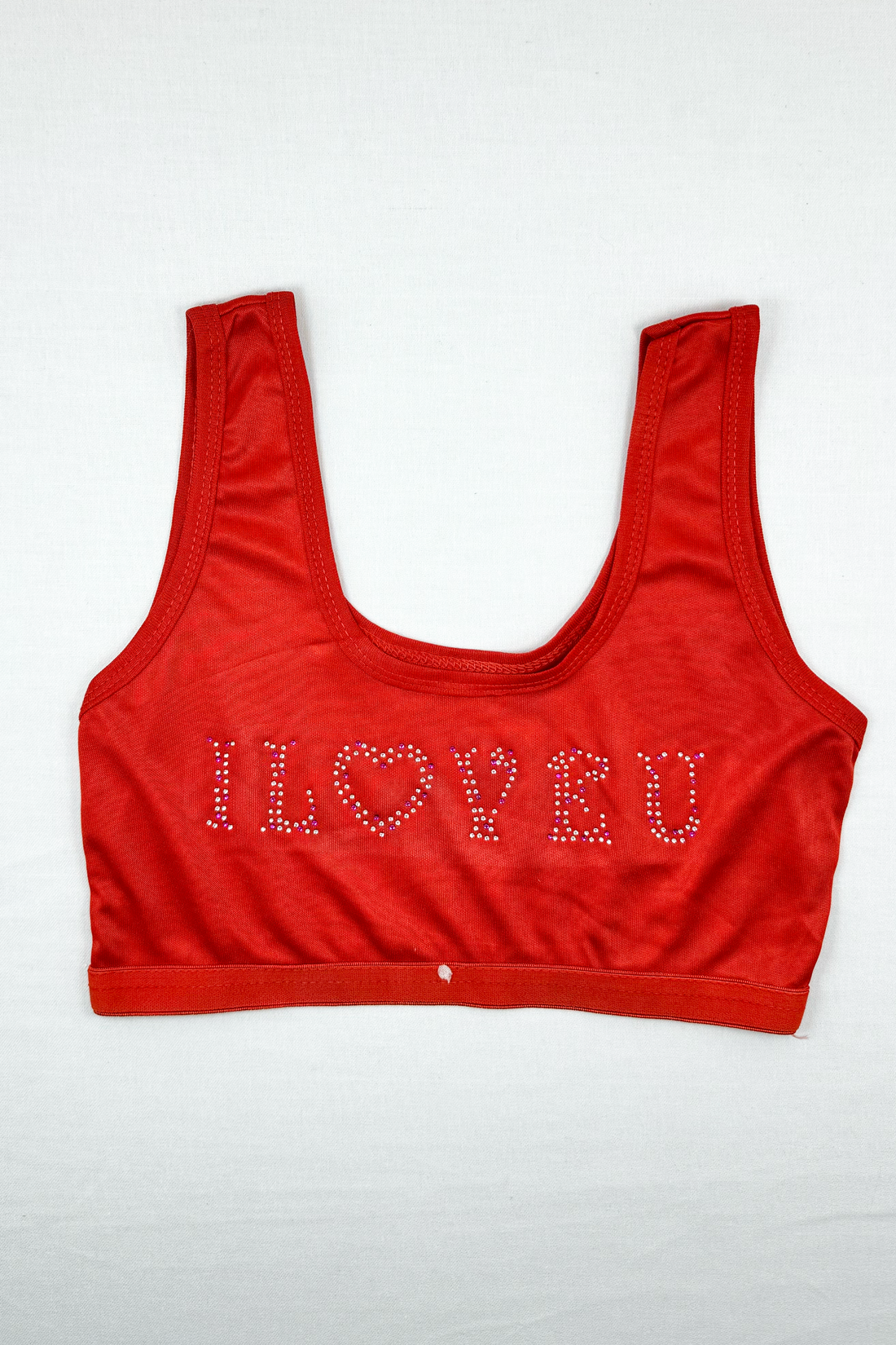 Blendivo Embellished "LOVE" Bralette (Red)