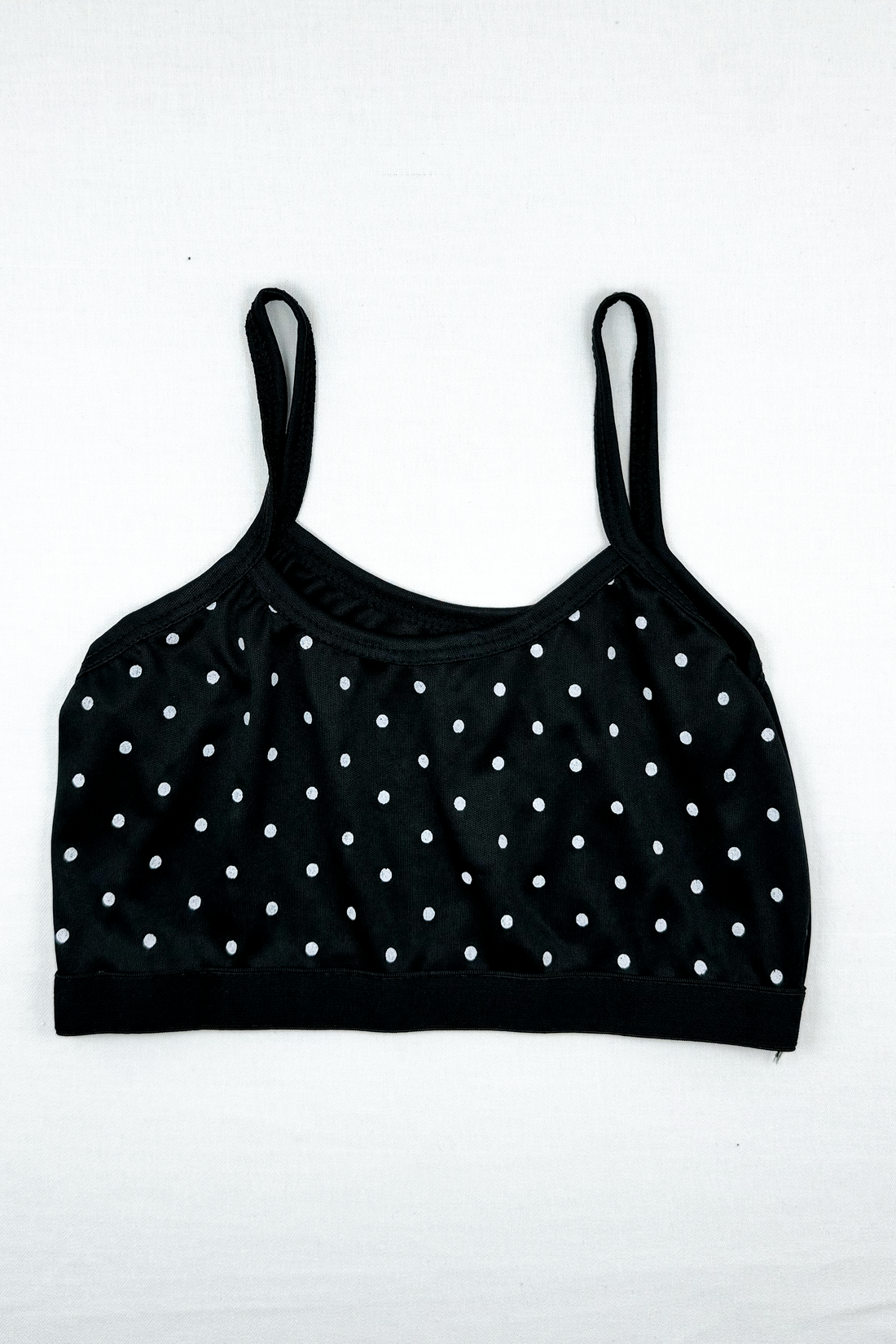 Blendivo Polka Dot Lycra Jersey Bralette (Black)