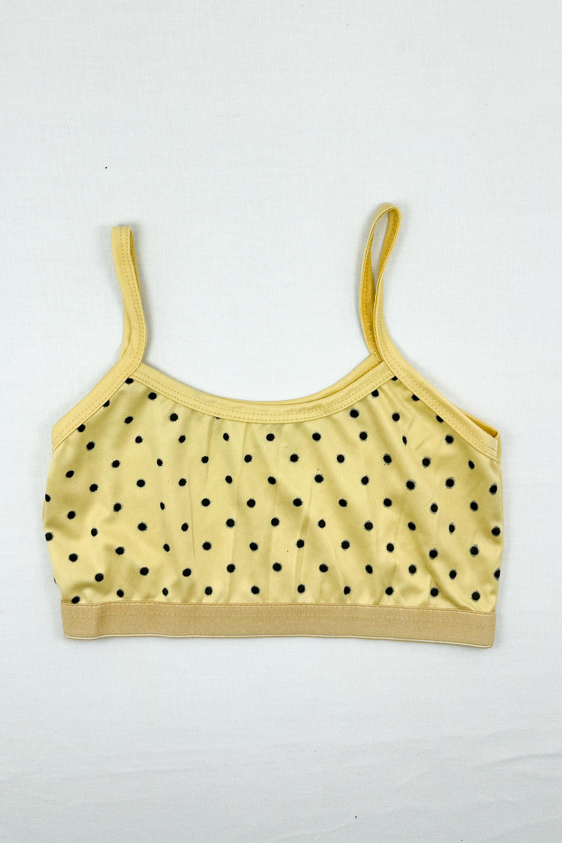 Blendivo Polka Dot Lycra Jersey Bralette (Beige)