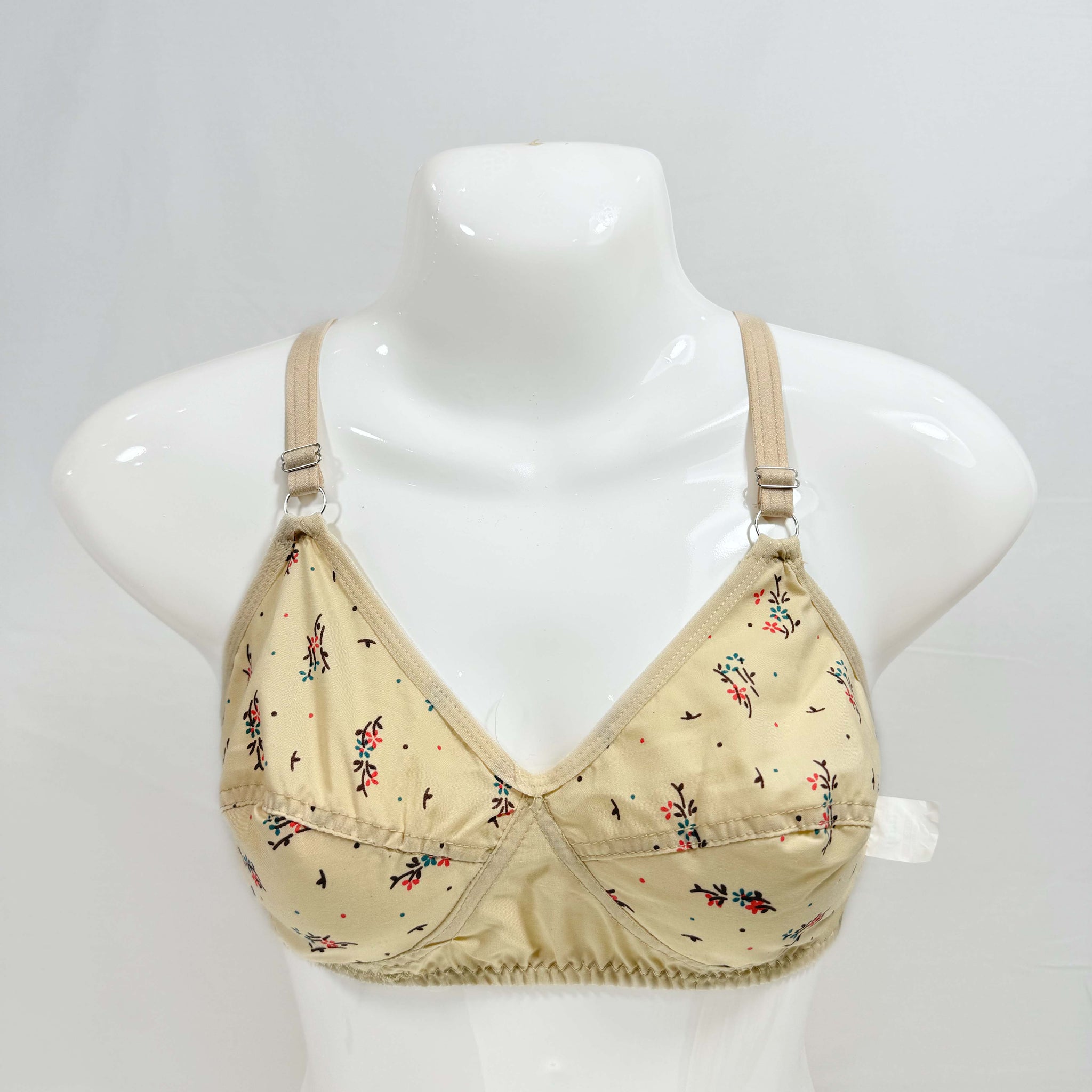 Blendivo Soft Cotton Bra with Floral Print