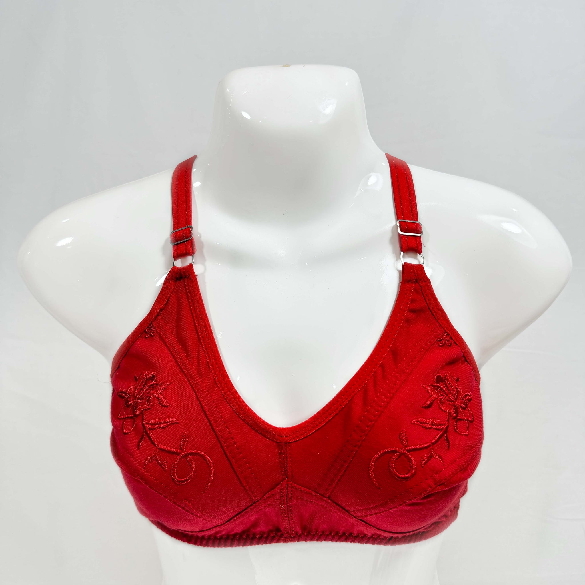 Blendivo Embroided Summer Bra (Red)