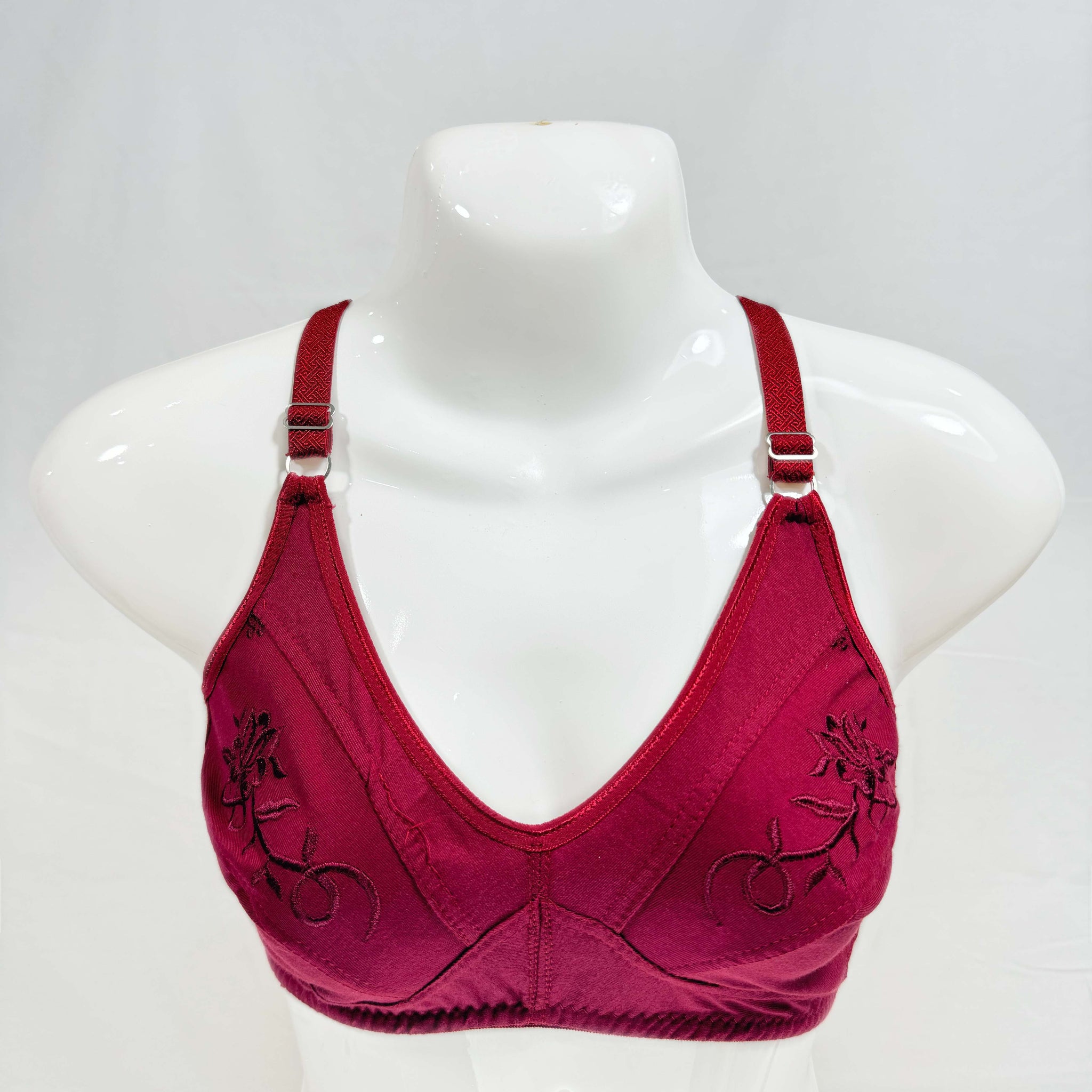 Blendivo Embroided Summer Bra (Burgundy)