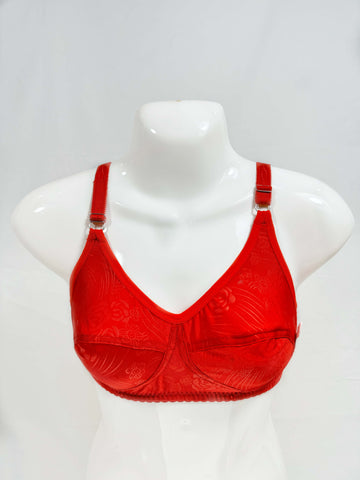 Blendivo Red Floral Lycra Bra