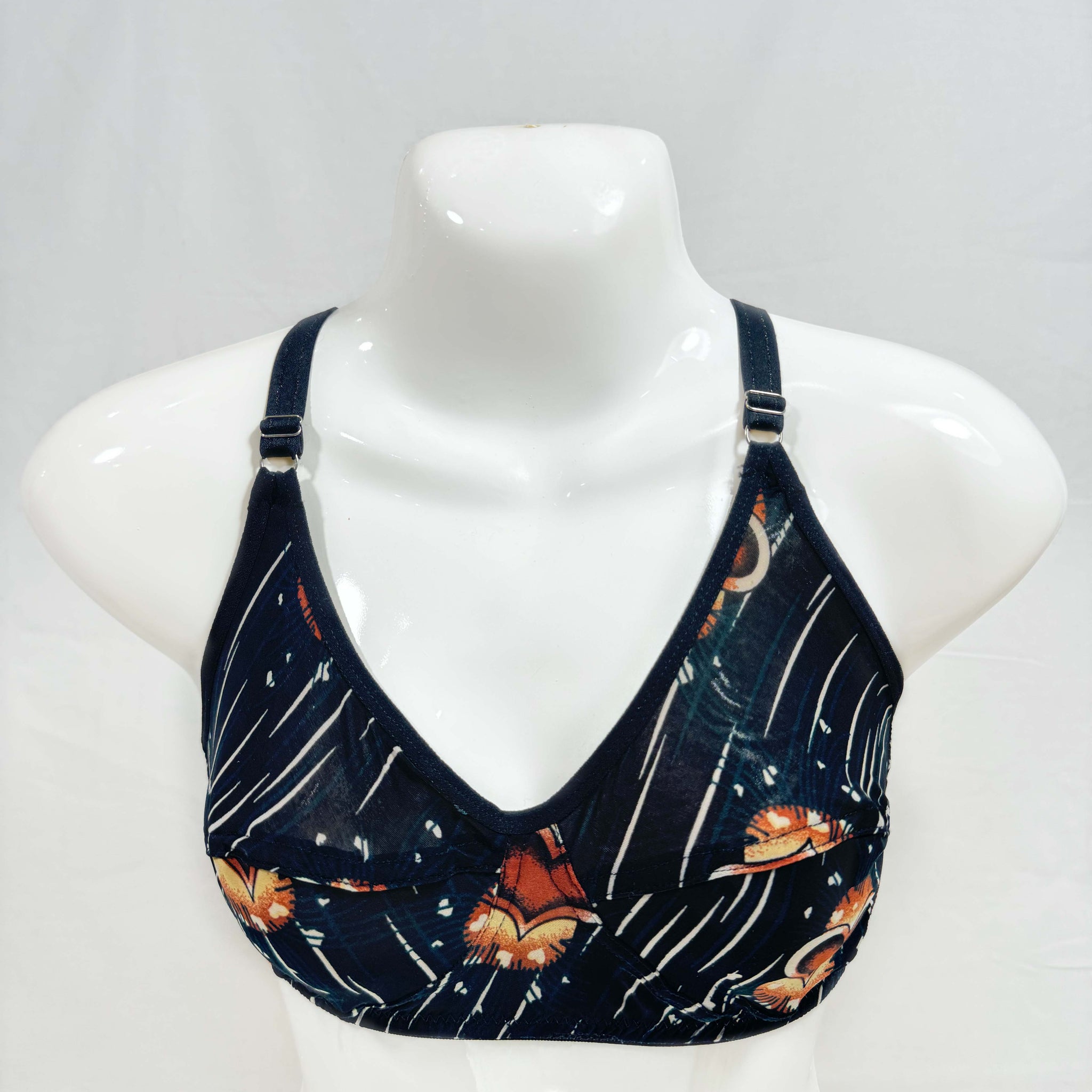 Blendivo Soft Lycra Bra with Elegant Floral Design