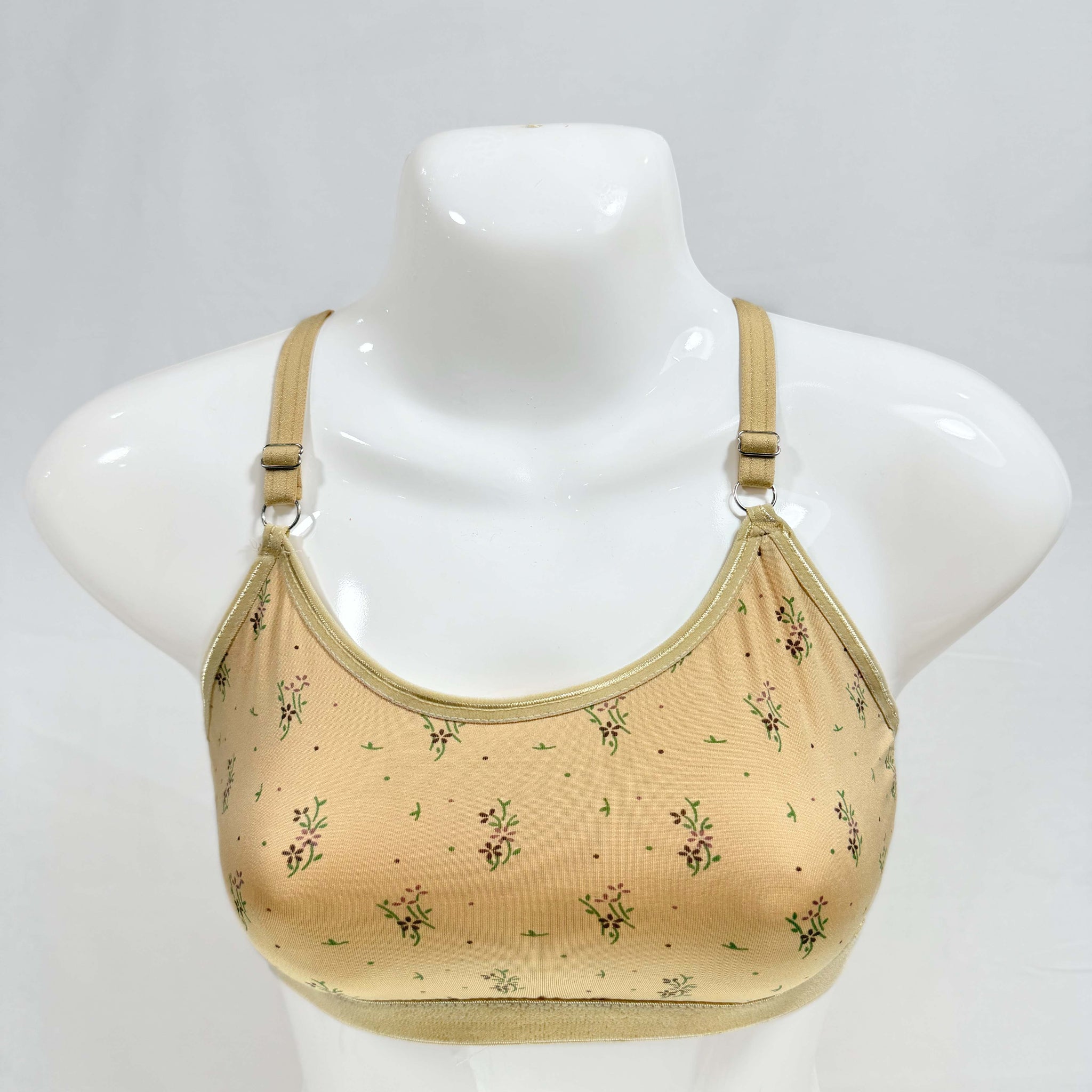 Blendivo Floral Lycra Bralette (Beige)