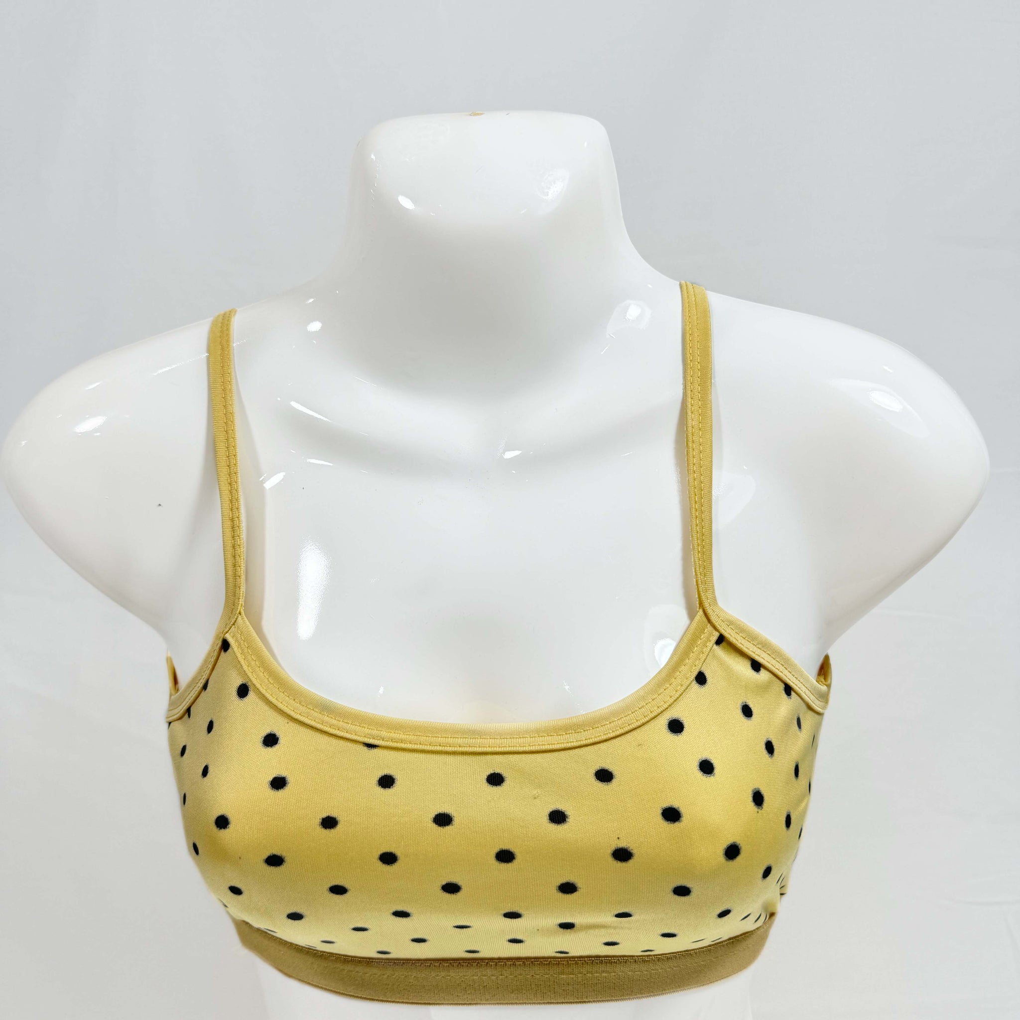 Blendivo Polka Dot Lycra Jersey Bralette (Beige)