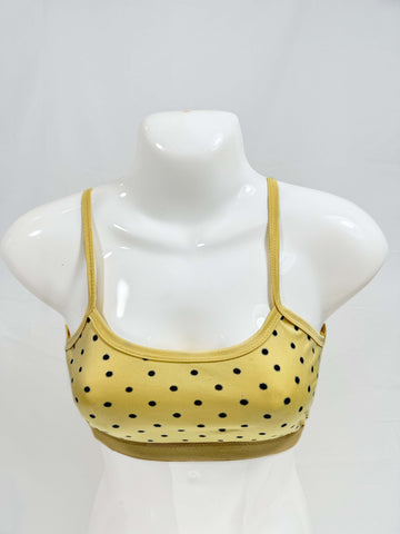 Blendivo Polka Dot Lycra Jersey Bralette (Beige)